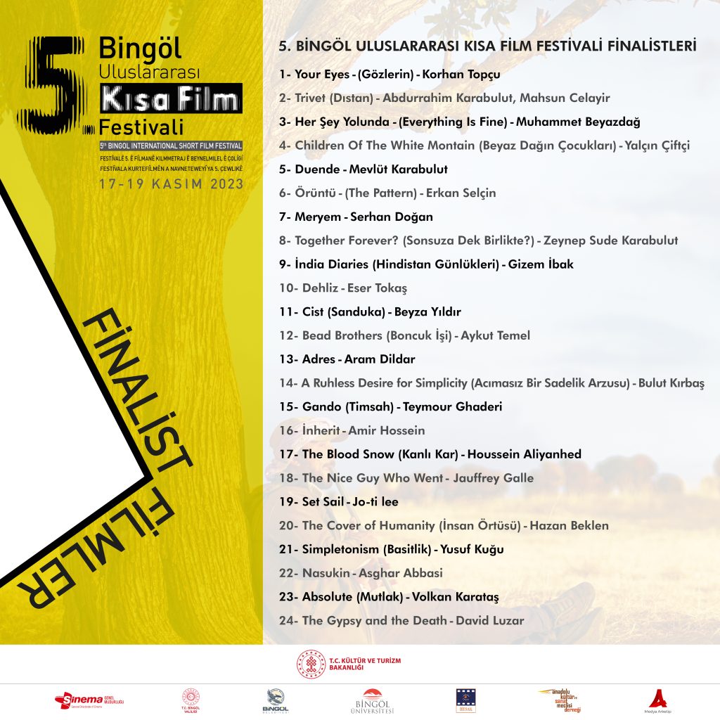 Bingöl Kısa Film Festivali 2023 Finalistleri